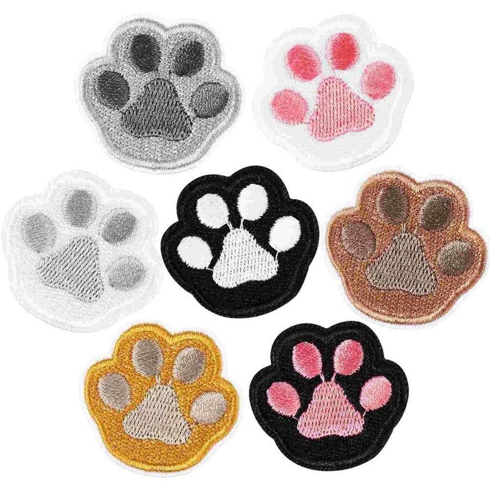 Lpitoy 7-Piece Paw Print Iron-On Patches