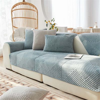 BUNQQF Chenille Sofa Cover for 1/2/3/4-Seater and L-Shaped Sofas