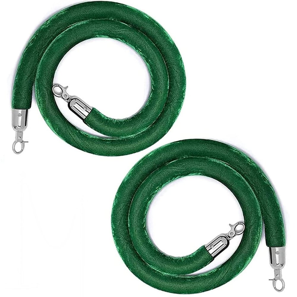 Sule Velvet Crowd Control Rope with Silver-Plated Hooks
