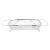 OVAQUIXI Stainless Steel Over-the-Sink Colander, Expandable, Rectangular, Fine Mesh, Silver view 1