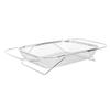 OVAQUIXI Stainless Steel Over-the-Sink Colander, Expandable, Rectangular, Fine Mesh, Silver view 4