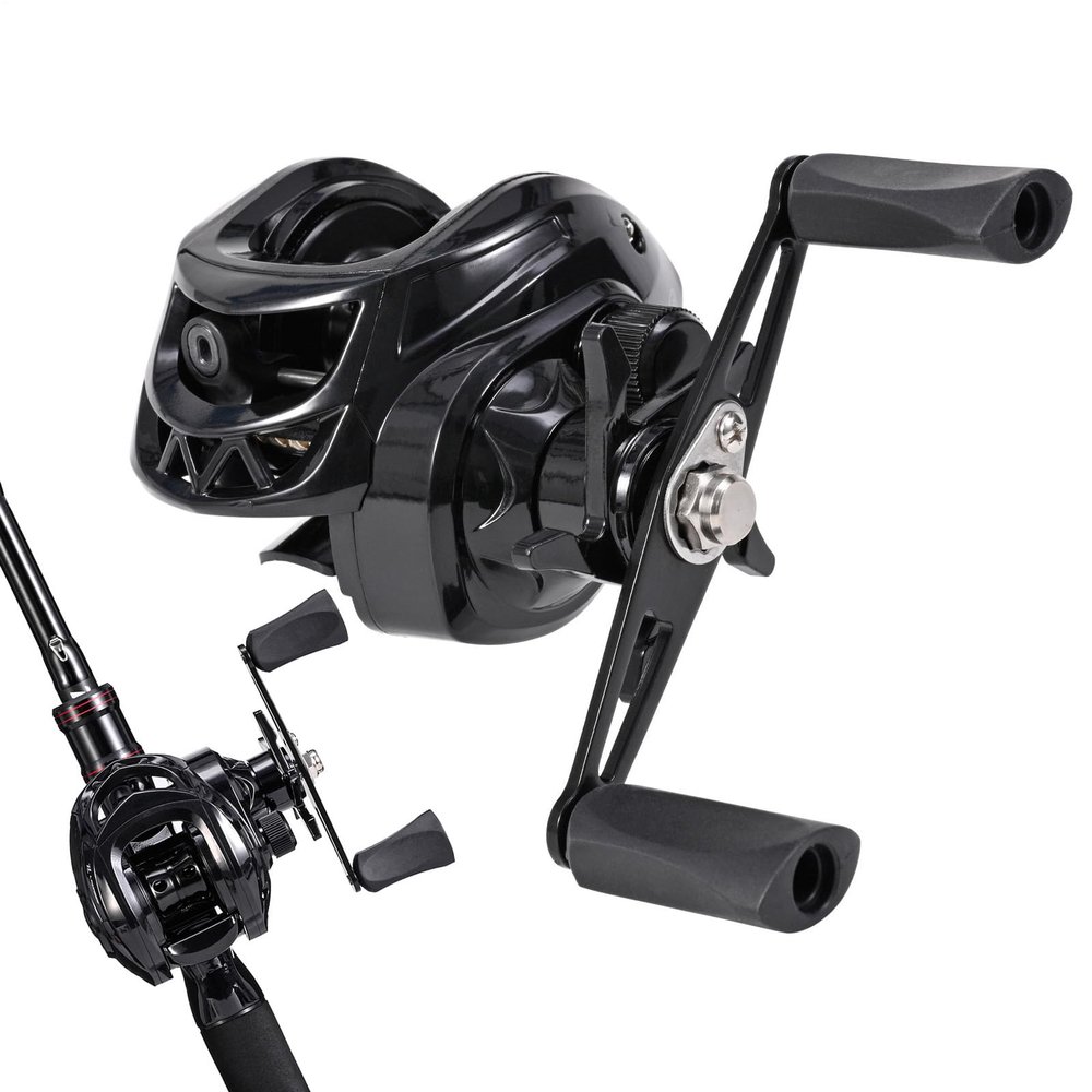 Black Metal Baitcasting Fishing Reel