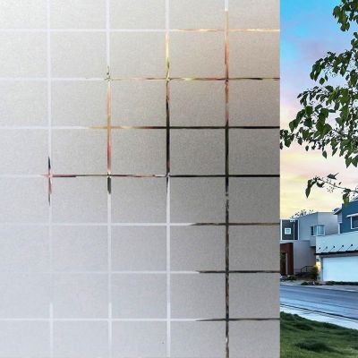 Frosted Static-Cling Window Film, 90 x 1,000 cm, Privacy Film, Reusable, Square