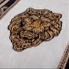 Belle Arti Luxury Black and Gold Lion Head Rug, Short Pile, Non-Slip, Hypoallergenic, 60 x 110 cm view 3