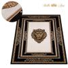 Belle Arti Luxury Black and Gold Lion Head Rug, Short Pile, Non-Slip, Hypoallergenic, 60 x 110 cm view 4