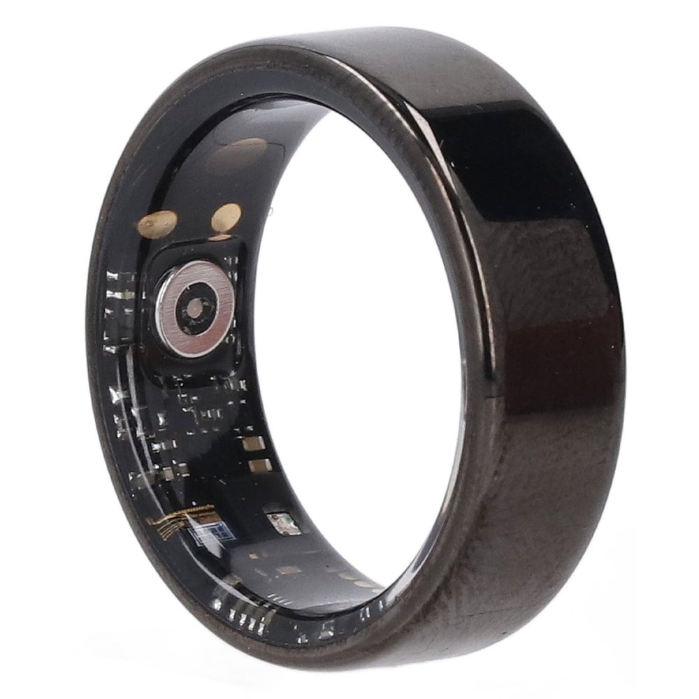 ciciglow Smart Ring, Health Ring Step Counter Calorie Fitness Tracker, IP68 Waterproof Wearable Sports Ring (Size 10)