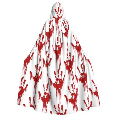 GSGCSBYMLG Unisex Hooded Cloak with Bloody Handprints for Adults