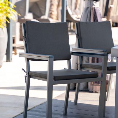 Home Deluxe Madera Seat Cushions – 11 pcs, Anthracite, incl. Back Cushions