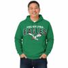 Team Fan Apparel NFL Adult Unisex Starting Fresh Ultra-Soft Fleece Hooded Sweatshirt, Heathered Kelly Green, Large view 1