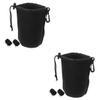 OSALADI 6-Piece Neoprene Camera Lens Pouch Set with Drawstrings, Waterproof Storage Bags for DSLR Lenses, for Outdoor Photography view 1