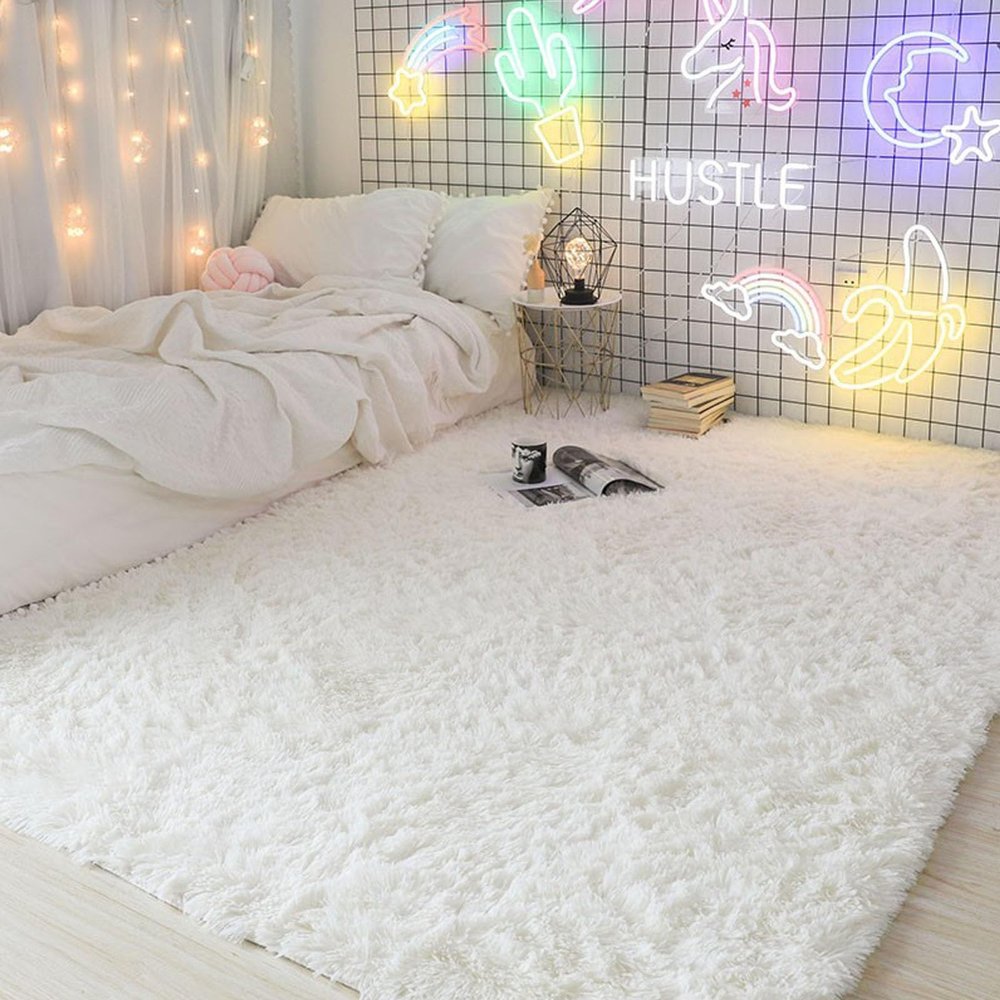 XUEDNGM Soft and Fluffy Rug 60 x 170 cm, Easy-Care Solid Color Modern Runner