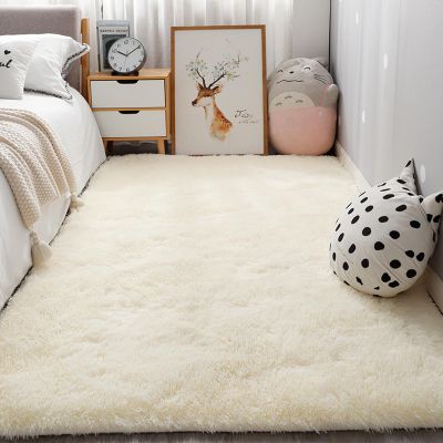 YUANWAN High-Pile Rug for Living Room, 50 x 170 cm, Non-Slip Backing, Washable, White