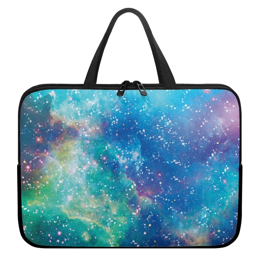 Surwin 13-Inch Laptop Sleeve with Handle, 3D Planet Pattern, Star