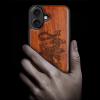 Carveit Wooden Case for iPhone 16, Plum – The Dragon view 2
