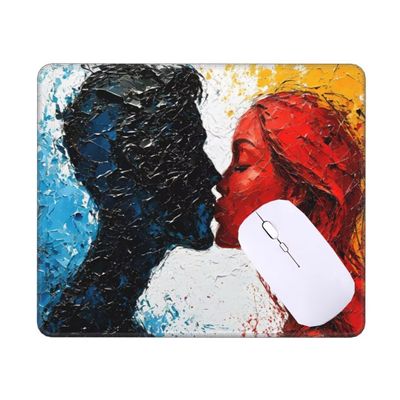 Small 200 x 150 mm Abstract Couple Mouse Pad