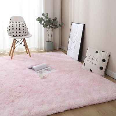 YUANWAN Shaggy High-Pile Living Room Rug 90 x 240 cm, Washable and Non-Slip, Pink