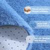 XUEDNGM Washable Shaggy Rug 200 x 260 cm, Easy-Care, Solid Sky Blue view 2