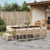 Somanki 13-Piece Beige Poly Rattan Garden Dining Set with Cushions view 1