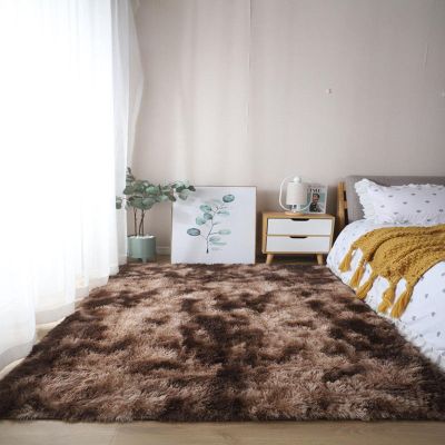 XUEDNGM Shaggy Faux Fur Rug 90 x 320 cm, Soft, Washable, Non-Slip, Brown