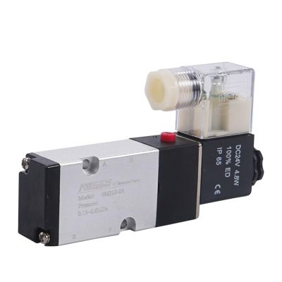 Pneumatic Electric Solenoid Valve 4M210/310/410-08, 4M220/320/420-10/15, 5-Way 5/2 Plate Valve