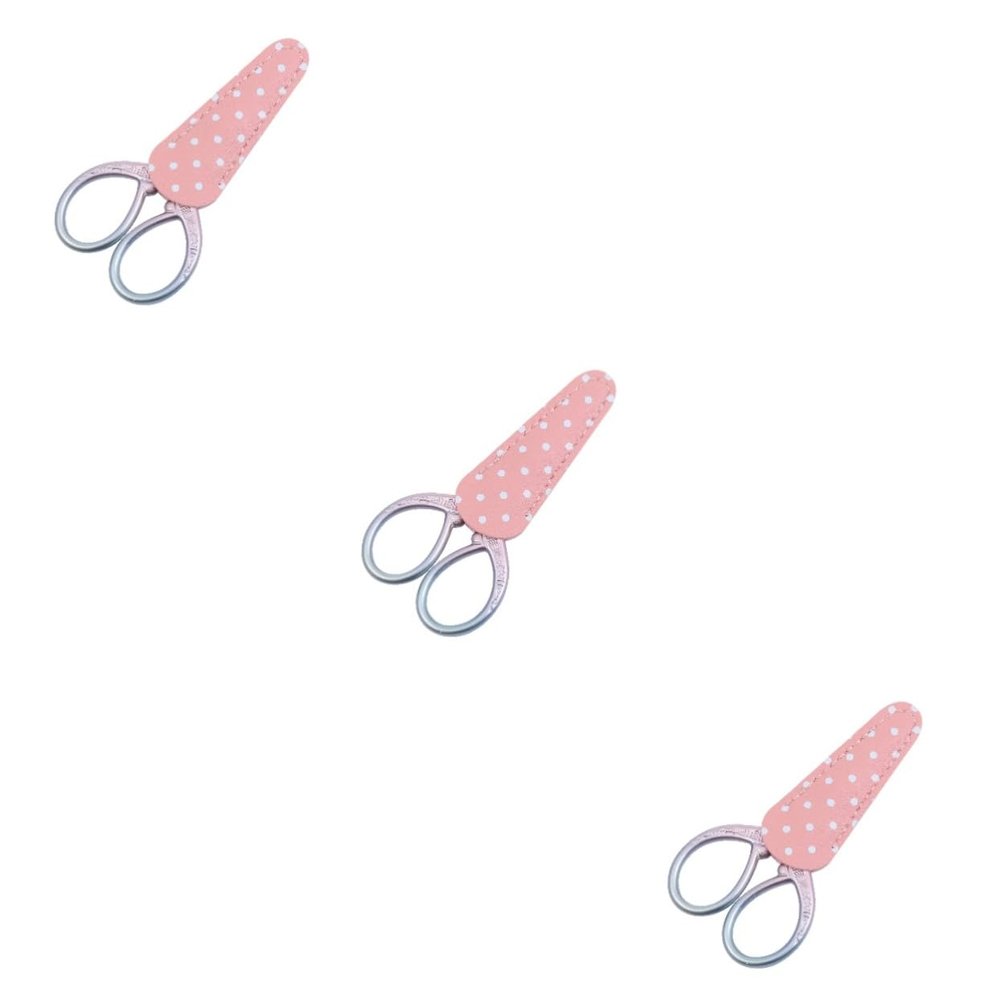 SEWACC 3-Piece Sharp Embroidery Scissors Set with Ergonomic Handles and Protective Covers