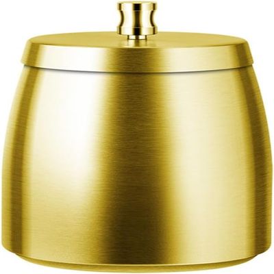 Daaxing Metal Ashtray with Lid, Gold, L
