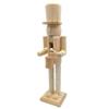 Unpainted Wooden Nutcracker Christmas Decoration, 15-Inch Drumming Figurine, DIY Unfinished Nutcracker Doll view 2