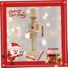Unpainted Wooden Nutcracker Christmas Decoration, 15-Inch Drumming Figurine, DIY Unfinished Nutcracker Doll view 3