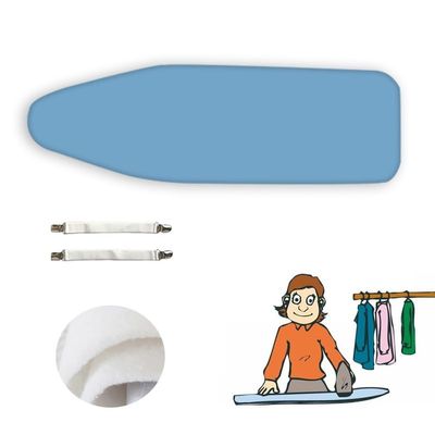 GSKFXJ Cotton Ironing Board Cover with Drawstring, Blue, 54 x 15 in / 138 x 38 cm