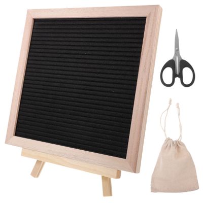 DIYEAH Felt Letter Board Set with Wooden Stand, Black