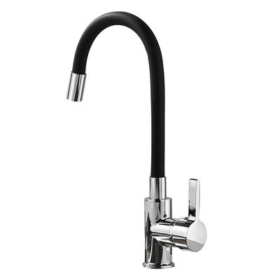 Kitchen Mixer Faucet, Pull-Out Sink Faucet, Universal Hot and Cold Water Faucet, Black Pipe