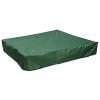 Waterproof Square Sandbox Cover with Drawstring, Green, 230 x 200 cm, Oxford Fabric view 1
