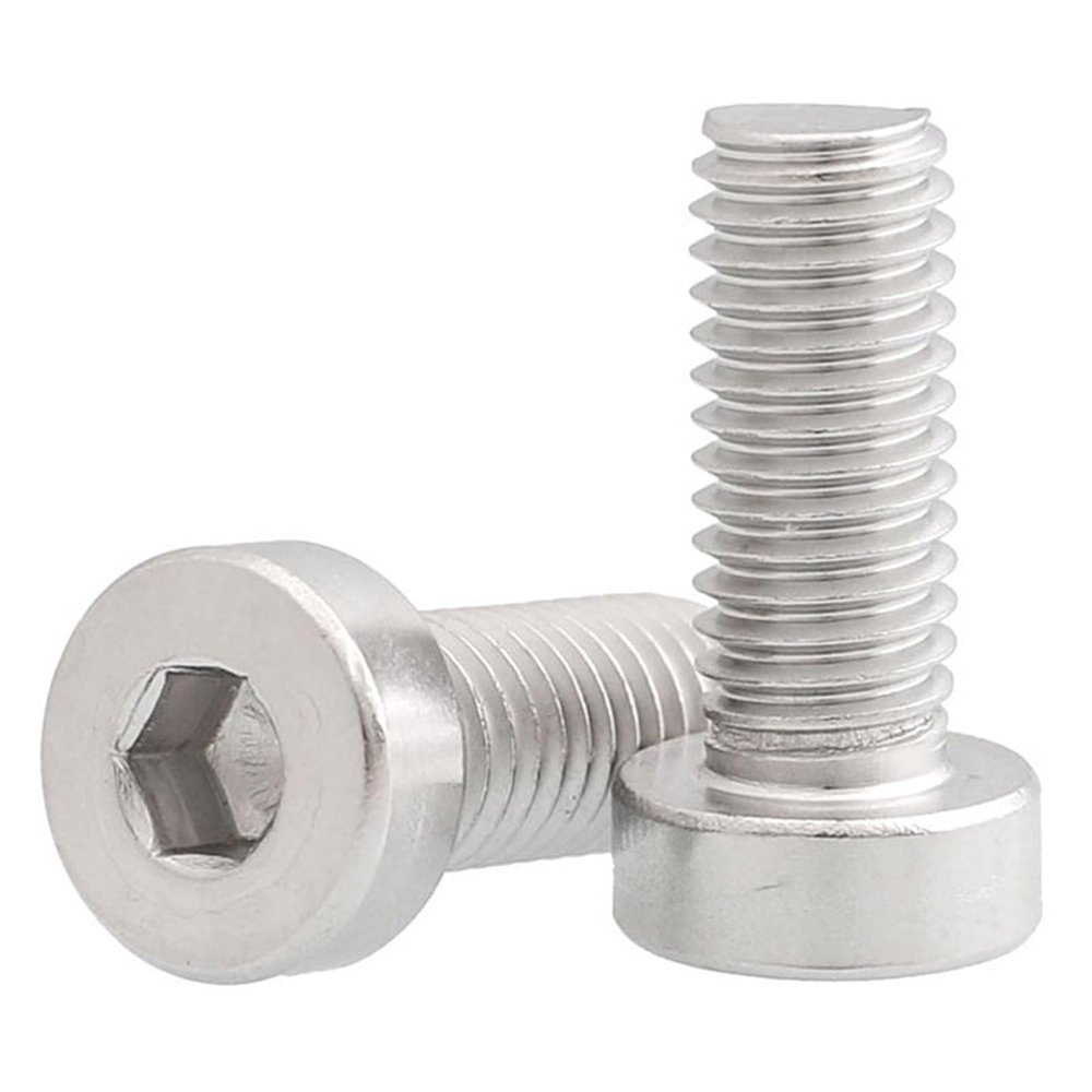 Wildeep 10-Piece M5/M6 DIN 7984 Stainless Steel Hex Socket Screw, Low Profile (M5 x 35 mm)