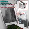 KEHSF Side-Mounted Glass Railing Post for 10/12 mm Glass, Silver, Center Post, H140 cm view 3