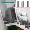 KEHSF Side-Mounted Glass Railing Post for 10/12 mm Glass, Silver, Center Post, H140 cm view 4