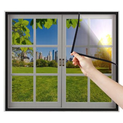 Sliding Insect and Sun Protection Window 115 x 195 cm, Black