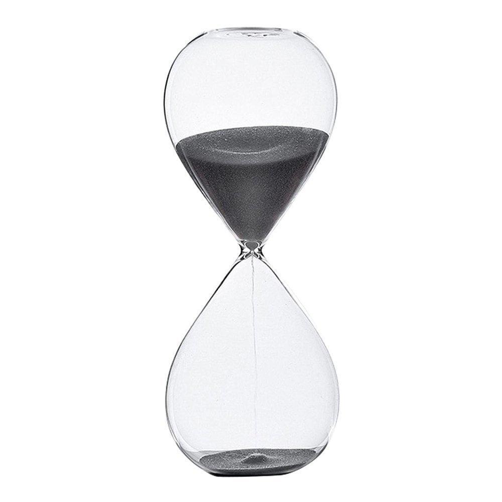 JVNALwnkv 30-Minute Hourglass Timer, Black