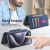 GoodcAcy Wallet Case for vivo Y35 4G, Premium Leather Flip Cover with Card Slots and Stand, Blue view 3