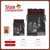 New York Print Christmas Gift Bags with Drawstrings view 4