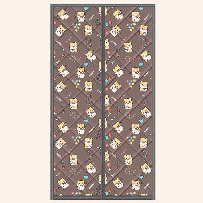 HESHEQ Thick Windproof Thermal Door Curtain, Cold Protection, Sound-Reducing Privacy Curtain, Brown, 90 x 220 cm (35 x 87 in)