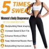 Weyot Women's Sauna Sweat Suit, Body Shaper, Silver, Size M view 3