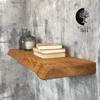 MoonTree Rustic Live-Edge Wall Shelf, 140 x 22 x 4.4 cm, Untreated view 2