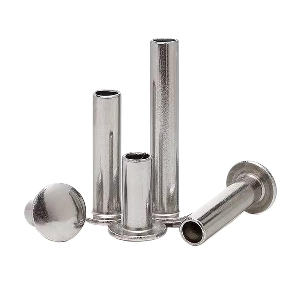 HEXHUASR 5/20 pcs M3 M4 M4.5 M5 M6 M8 GB873 304 Stainless Steel Round Flat Truss Oval-Head Semi-Tubular Rivet Screws (26 mm)