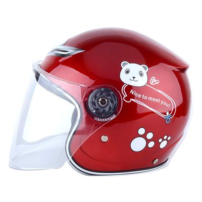 Bicycle Helmet, Ergonomic, Windproof, for Motorcycles, Winter, Adjustable, Warm Protection (Red)