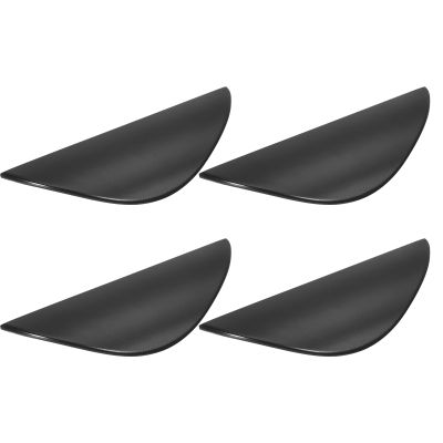 Black Cabinet Pulls, 4-Pack, 3-3/4-Inch Hole Spacing, 5.9-Inch Handles
