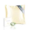 townssilk 100% 19 Momme Pure Mulberry Silk Pillowcase, Silk on Both Sides, Hidden Zipper, 1 Piece, 65 x 65 cm, Light Yellow view 1