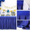 YCDZSW Table Skirt for Rectangular Tables, Spandex Stretch Tablecloth, Wrinkle-Free, Navy Blue, 4 ft view 4
