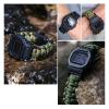 JUNCHENGBAO Nylon Watch Band Compatible with G-SHOCK Small Square Series DW5600/GW-5610, Outdoor Paracord Style (Black-Steel) view 3