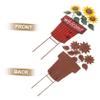 HANABASS Red Iron Flower Pot Garden Stake view 2