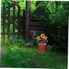 HANABASS Red Iron Flower Pot Garden Stake view 3